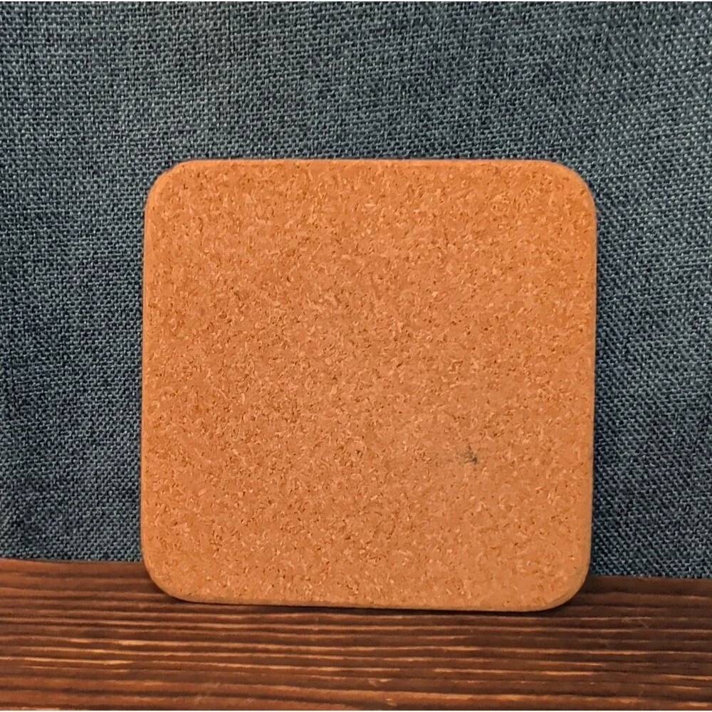 Christmas Tree Cork Back Coaster Holiday Decor Single